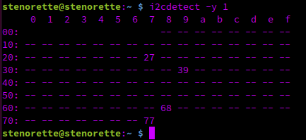 i2c Adressen